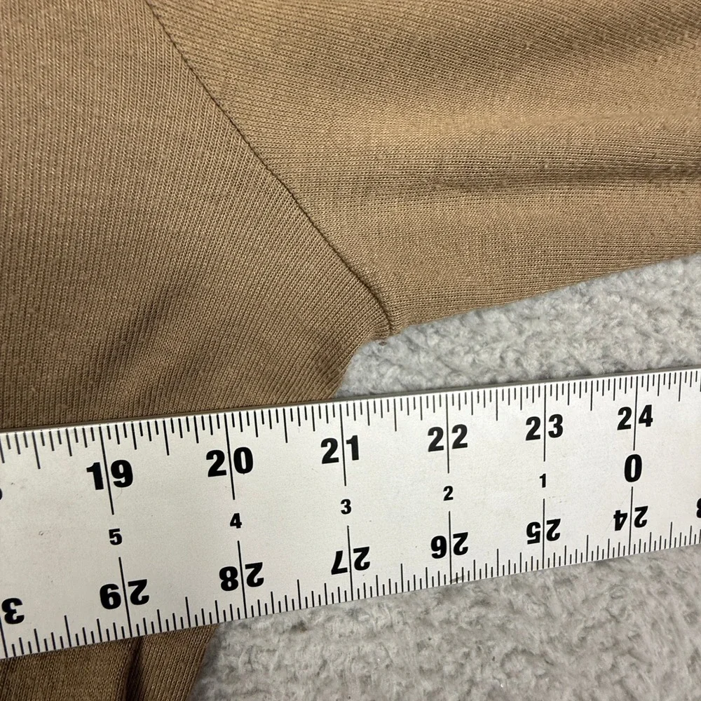 Military Cold Weather Undershirt Large Brown 1/4 Zip Long Sleeve 100%‎ Polyester
